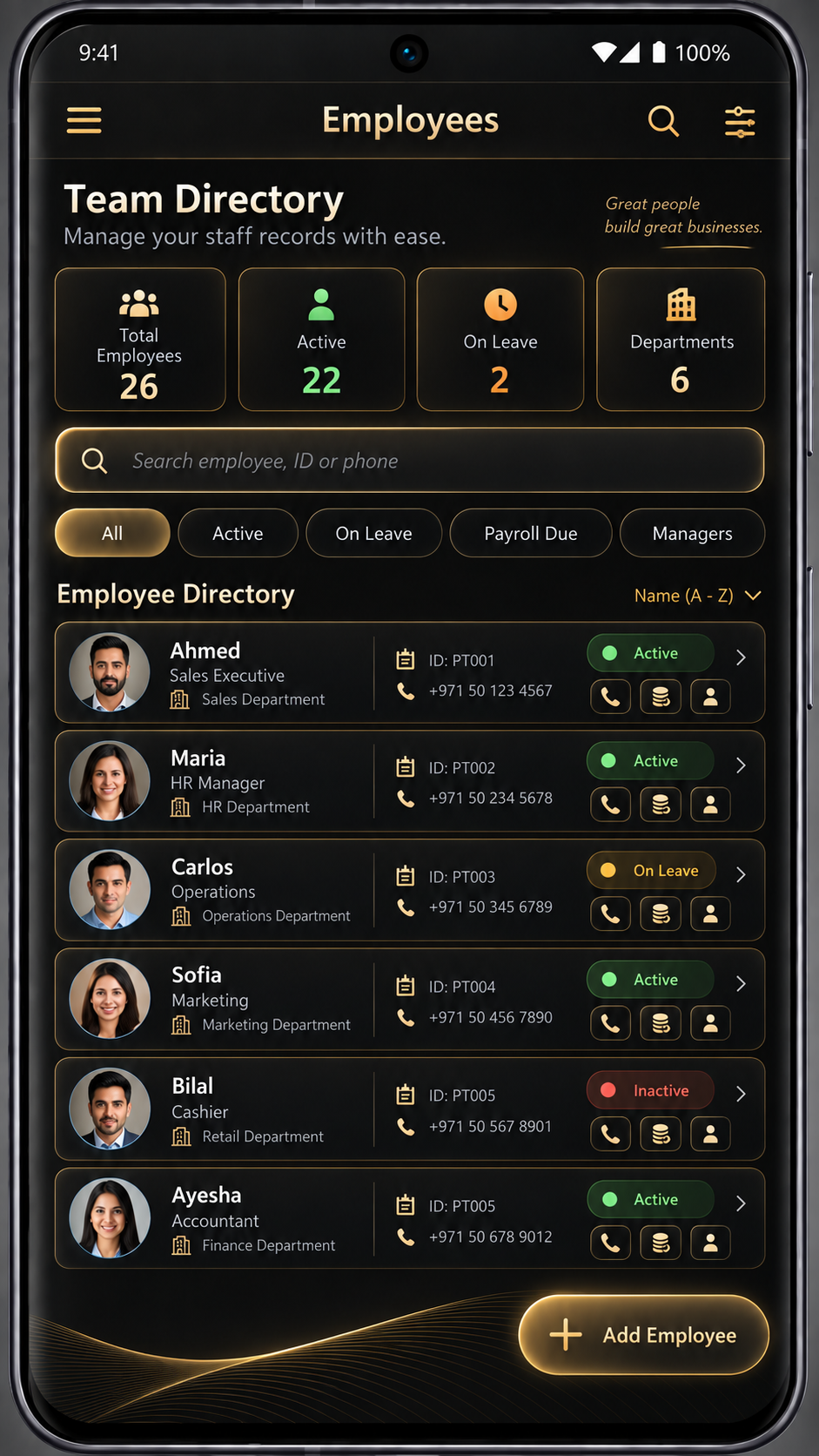 Employee directory
